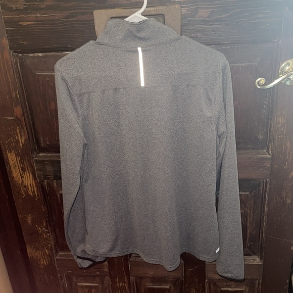 Gray Danskin Quarter-Zip Athletic Pullover - Picture 3 of 4